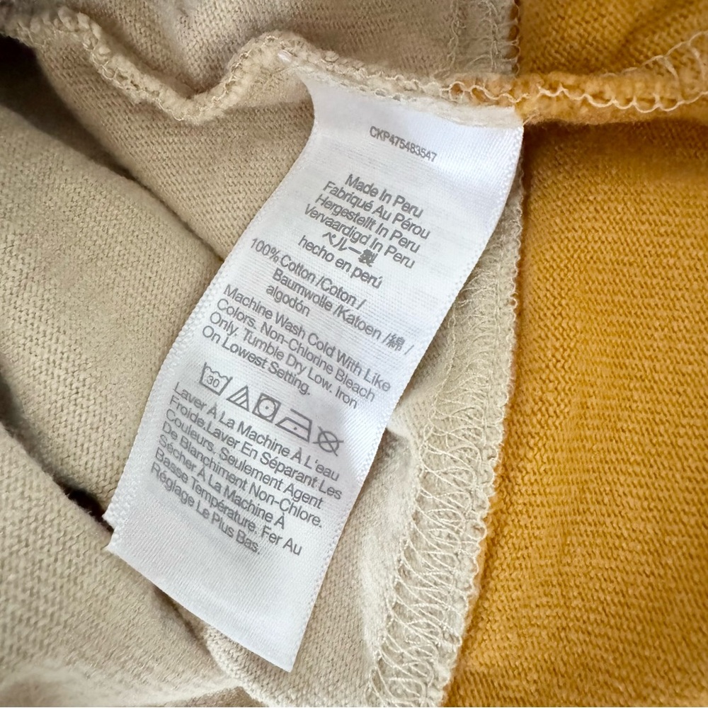 Madewell Striped Rugby Polo Shirt Amber Gold Size M - Picture 9 of 11
